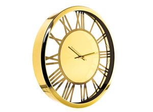4255698269468 - Almina goldene Wanduhr mit römischen Ziffern ⌀60 cm elegantes Design