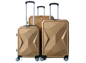 4255698269628 - Reisekoffer ABS-03 Koffer 3-teilig Hartschale Trolley Set Kofferset Handgepäck Gepäck Reisetasche