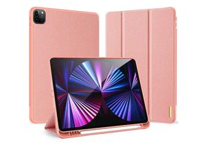 4255698270266 - Domo Hartschale mit Smart Sleep und integrierter Standfunktion Etui Schutz Hülle Tasche Cover kompatibel mit iPad Air 6 109 2024 Rosa