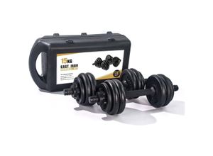 4255698280838 - Bodybuilding Hantel 15 kg Gewichtstraining Gusseisen