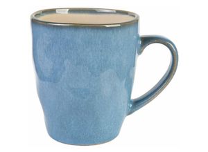 4255698281637 - Große Kaffeetasse Teetasse mit Henkel 400 ml Fassungsvermögen Blau