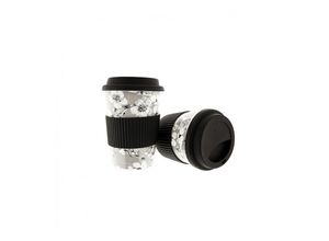 4255698283983 - 10x Kaffeebecher To Go Porzellan Coffee to go Becher mit Deckel 350ml ZH3 Grün