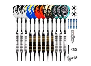 4255698286694 - Soft Tip Darts Set mit Accessories  12 Pack langlebige Kunststoffspitzen