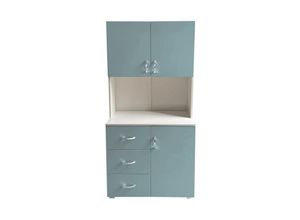 4255701905918 - Badschrank Hellblau Weiß