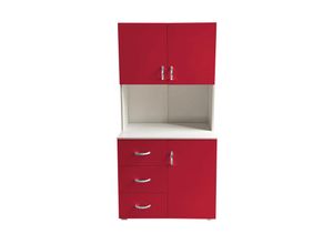 4255701905925 - Badschrank Rot Weiß