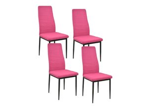 4255701915962 - Esszimmerstuhl 4er Set Memphis Pink