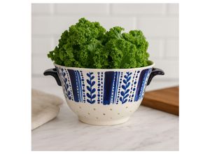 4255701920638 - neuetischkultur Keramik Küchensieb mit Griffen stilvolles Sieb für Obst Gemüse und Pasta