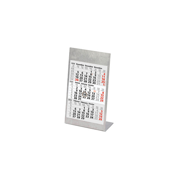 4255704305890 -  Tischkalender Edelstahl 20232024 silber matt 4255704305890 neutral 52