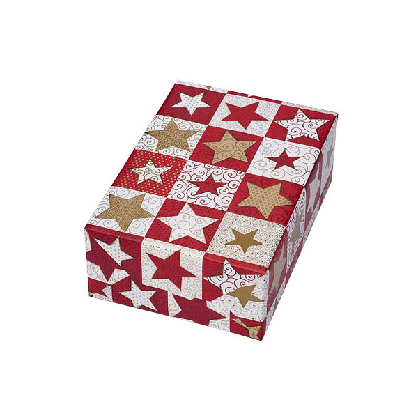 4255704306583 - Geschenkpapier Silent Night Sterne rot gold 50cm x 20m 4255704306583 Jung