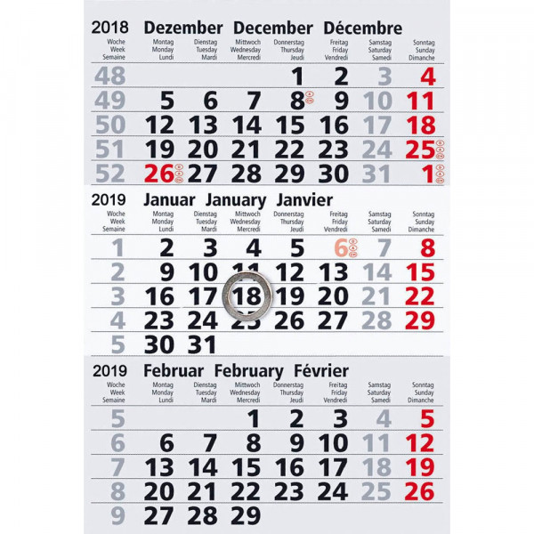 4255704306774 -  Ersatzkalendarium für Edelstahltischkalender 2024 2025 4255704306774 Head