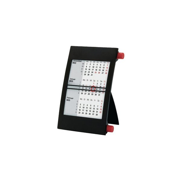 4255704306873 - Dreimonatskalender Tischaufsteller JK2-SW 3 Monate   1 Seite 11x18cm 2025 4255704306873 Bühner