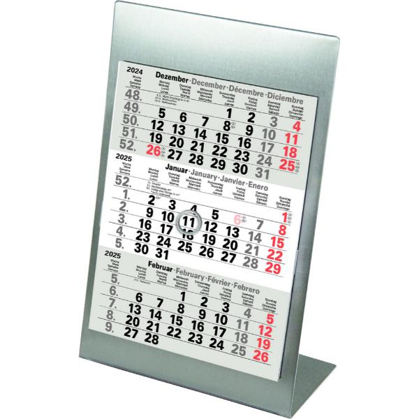 4255704327373 - Dreimonatskalender Tischaufsteller M3TKM 3 Monate   1 Seite 11x22cm 2025 4255704327373 Bühner