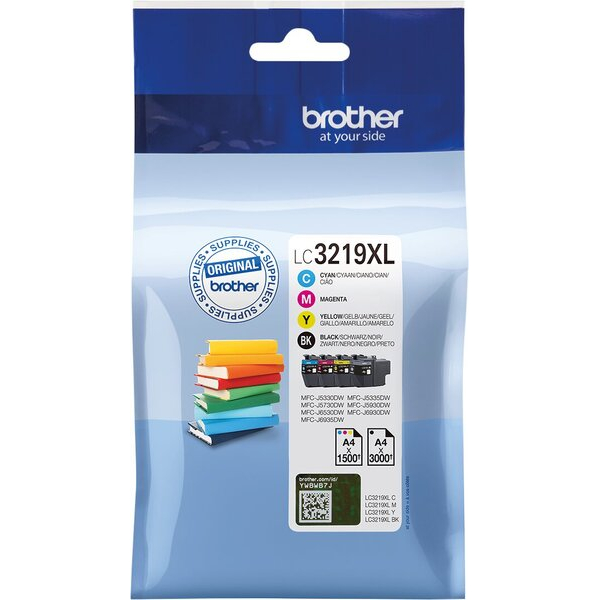 4255704330908 - Value Pack Tintenpatrone LC-3219XL für Drucker 1 x ca 3000 3 x ca 1500 Seiten BK C M Y 4255704330908 Brother 4255704330908 - Value Pack Tintenpatrone LC-3219XL für Drucker 1 x ca 3000 3 x ca 1500 Seiten BK C M Y 4255704330908 Brother