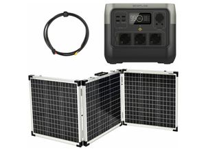 4255704408492 - Ecoflow - River 2 0% MwSt §12 iii UstG Pro 768Wh Portable Powerstation mit 150W Solarkoffer