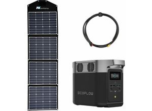 4255704408539 - Eco Flow - EcoFlow Delta 2 0% MwSt §12 iii UstG 1024Wh Portable Powerstation mit 180W Solarmodul