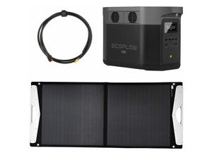 4255704408607 - Delta Max 0% MwSt §12 III UstG 1600 1612Wh Portable Powerstation mit 100W Solarpanel mit USB