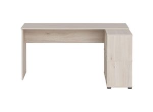 4255713421161 - Möbelpartner - Schreibtisch rechteckig Pigeon HxBxT 736x150x1216cm 6 Fächern Eiche - Eiche