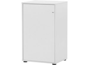 4255713421277 - Möbelpartner - Aktenschrank Pigeon Small HxBxT 836x51x41cm 2 Fächern & 1 Flügeltür Weiß - Weiß