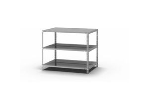 4255713428672 - Proregal-qualitätsregale Made In Germany - Aktenregal Schraubsystem Grundregal HxBxT 80x100x60cm 3 Ebenen Fachlast 90kg mit Deckboden Beidseitig