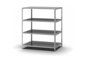 4255713428832 - Proregal-qualitätsregale Made In Germany - Aktenregal Schraubsystem Grundregal HxBxT 115x100x60cm 4 Ebenen Fachlast 90kg mit Deckboden Beidseitig