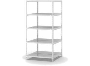 4255713428900 - Proregal-qualitätsregale Made In Germany - Aktenregal Schraubsystem Grundregal HxBxT 150x75x60cm 5 Ebenen Fachlast 90kg mit Deckboden Beidseitig