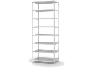 4255713429716 - Proregal-qualitätsregale Made In Germany - Aktenregal Schraubsystem Grundregal HxBxT 255x100x60cm 8 Ebenen Fachlast 90kg mit Deckboden Beidseitig