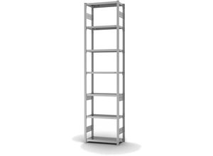4255713433362 - Proregal-qualitätsregale Made In Germany - Fachbodenregal Stecksystem T-Profil Grundregal HxBxT 300x75x30cm 7 Ebenen Fachlast 300 kg Beidseitig