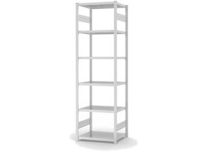 4255713435878 - Proregal-qualitätsregale Made In Germany - Fachbodenregal Stecksystem T-Profil Grundregal HxBxT 250x75x50cm 6 Ebenen Fachlast 140 kg Beidseitig