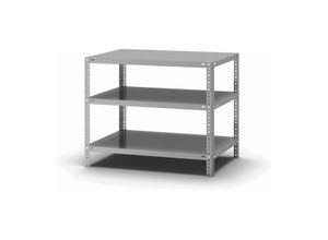 4255713445488 - Proregal-qualitätsregale Made In Germany - Fachbodenregal Schraubsystem Grundregal HxBxT 80x100x60cm 3 Ebenen Fachlast 350 kg Beidseitig nutzbar