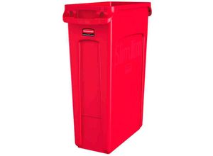 4255713447000 - Slim Jim Mülleimer mit Belüftungskanälen 87 Liter HxBxT 762x28x56cm Rot - Rot - Rubbermaid