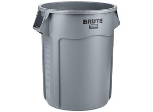 4255713447123 - Brute runde Mehrzwecktonne mit Belüftungskanälen 2082 Liter HxØ 833x67cm aus widerstandsfähigem Kunststoff (pe) Grau - Grau - Rubbermaid