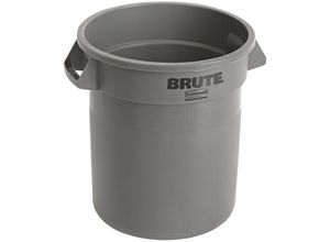 4255713447130 - Brute runde Mehrzwecktonne mit Belüftungskanälen 379 Liter HxØ 435x397cm aus widerstandsfähigem Kunststoff (pe) Grau - Grau - Rubbermaid