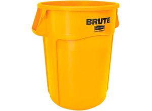 4255713447215 - Brute runde Mehrzwecktonne mit Belüftungskanälen 1665 Liter HxBxT 796x 717x612cm aus widerstandsfähigem Kunststoff (pe) Gelb - Gelb - Rubbermaid