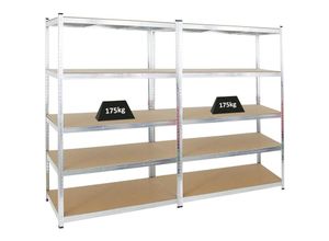 4255713449479 - PROREGAL Mega Deal 2x Schwerlastregal Ragnar HxBxT 180x120x60 cm Fachlast 175kg Verzinkt