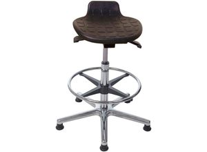 4255713454275 - Proregal-individuelle Büro-&betriebsausstattung - Stehhilfe Orlando Sitzhöhe 51-77cm ø 61cm Tragfähigkeit 110kg Polyurethane-Sitz Aluminium-Fußkreuz