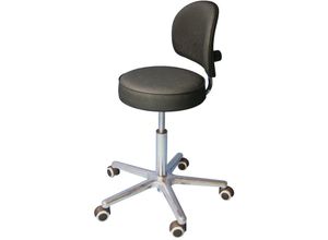 4255713455357 - Proregal-individuelle Büro-&betriebsausstattung - Drehhocker Indianapolis mit Rückenlehne Sitzhöhe 46-59cm ø 61cm Tragfähigkeit 110kg Kunstleder-Sitz