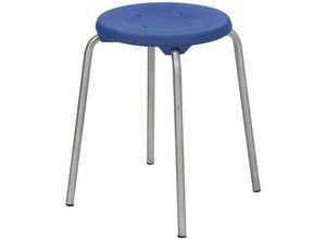 4255713456583 - Proregal-individuelle Büro-&betriebsausstattung - Edelstahl Stapelhocker Colorado High HxØ 58x35cm Tragfähigkeit 110kg Polyurethane-Sitz ideal für