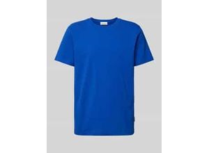 4255715672158 - T-Shirt mit geripptem Rundhalsausschnitt Modell MAARKOS