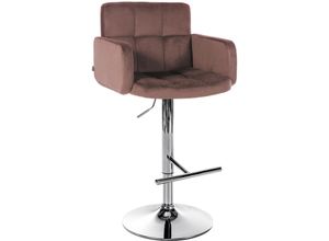 4255716301736 - Barhocker Los Angeles Samt Höhenverstellbarer Barstuhl Mit Drehbarem Sitz Bistrohocker Mit Metallgestell Und Fußstütze 4255716301736 - Barhocker Los Angeles Samt Höhenverstellbarer Barstuhl Mit Drehbarem Sitz Bistrohocker Mit Metallgestell Und Fußstütze