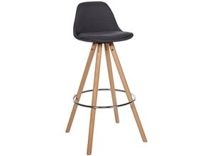 4255716305499 - Barhocker Corbin Stoff-Bezug Rund I Holz-Gestell 4255716305499 - Barhocker Corbin Stoff-Bezug Rund I Holz-Gestell