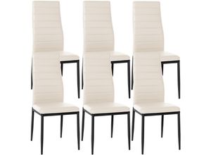 4255716306335 - 6er Set Esszimmerstühle Mayfair I Samt- Oder Kunstlederbezug I Gepolsterter Lehnstuhl I Polsterstuhl Mit 4-Fuß Metallgestell 4255716306335 - 6er Set Esszimmerstühle Mayfair I Samt- Oder Kunstlederbezug I Gepolsterter Lehnstuhl I Polsterstuhl Mit 4-Fuß Metallgestell