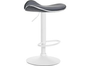 4255716313814 - Barhocker Shanghai Kunstleder grau Metall matt weiss 4255716313814 - Barhocker Shanghai Kunstleder grau Metall matt weiss
