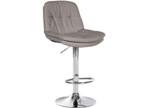 4255716316471 - Barhocker Laurel mit Stoffbezug I Barstuhl höhenverstellbar und drehbar I gepolsterter Tresenhocker mit Fußstütze und Rückenlehne 4255716316471 - Barhocker Laurel mit Stoffbezug I Barstuhl höhenverstellbar und drehbar I gepolsterter Tresenhocker mit Fußstütze und Rückenlehne