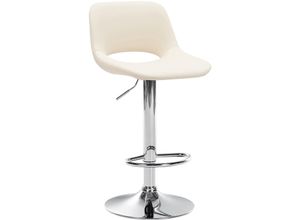 4255716320317 - - Barhocker Camden Kunstleder creme Metall in Chromoptik