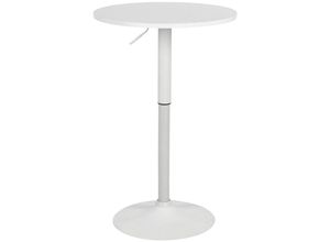 4255716324056 - Stehtisch Lamoni höhenverstellbar drehbar mit Metallgestell I Bistrotisch für Bar & Events I Tischplatte Ø 60 cm I Ideal mit Hussen & Deko