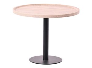4255716324339 - Beistelltisch Aspen I Couchtisch mit runder Tischplatte aus Holz I Wohnzimmertisch mit matt-schwarzem Metallgestell 4255716324339 - Beistelltisch Aspen I Couchtisch mit runder Tischplatte aus Holz I Wohnzimmertisch mit matt-schwarzem Metallgestell