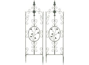 4255716327156 - 2er Set Pflanzen-Rankgitter Burgus Aus Eisen I Rankhilfe Für Kletterpflanzen Im Landhausstil