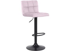 4255716330033 - - Barhocker Feni Samt rosa