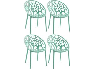 4255716330378 - 4er Set Gartenstühle Hope Kunststoff I Stapelstühle wetterfest und UV-beständig I Outdoorstühle pflegeleicht I Sessel für draußen