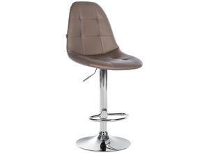 4255716331115 - - Barhocker Elmore Kunstleder braun Metall in Chromoptik